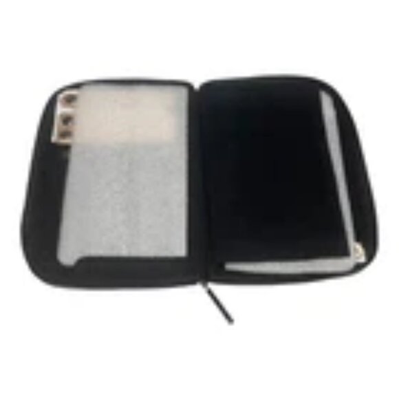 H By Halston Metallic Gold Zip Jewelry Case Travel Organizer 9”x6” NWT - Picture 4 of 5